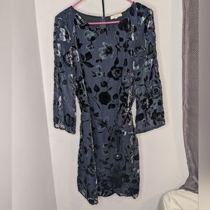 Hālo velour floral print dress xl